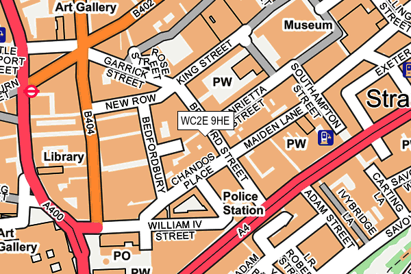 WC2E 9HE map - OS OpenMap – Local (Ordnance Survey)