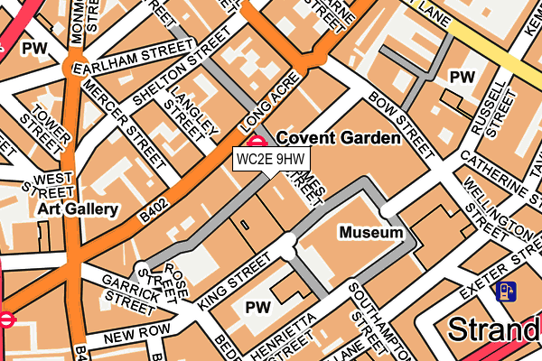 WC2E 9HW map - OS OpenMap – Local (Ordnance Survey)