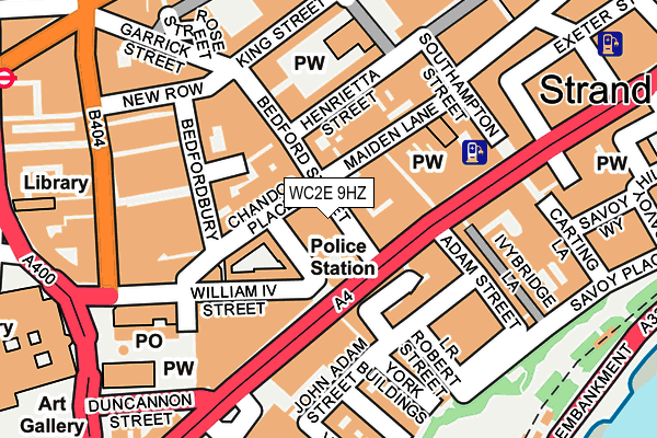 WC2E 9HZ map - OS OpenMap – Local (Ordnance Survey)