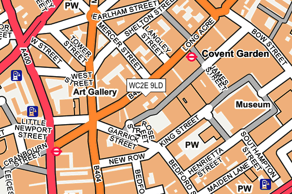 WC2E 9LD map - OS OpenMap – Local (Ordnance Survey)