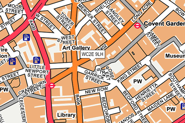 WC2E 9LH map - OS OpenMap – Local (Ordnance Survey)