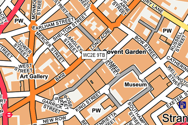 WC2E 9TB map - OS OpenMap – Local (Ordnance Survey)