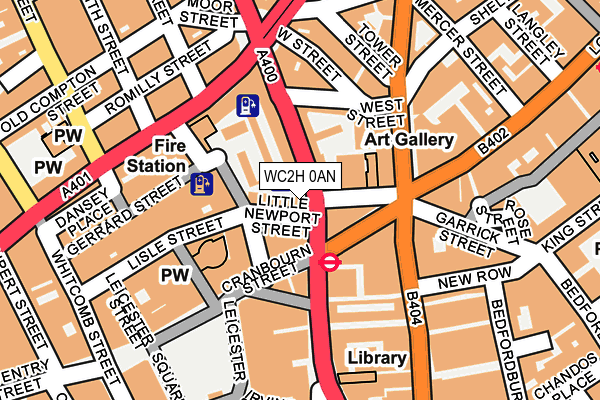 WC2H 0AN map - OS OpenMap – Local (Ordnance Survey)