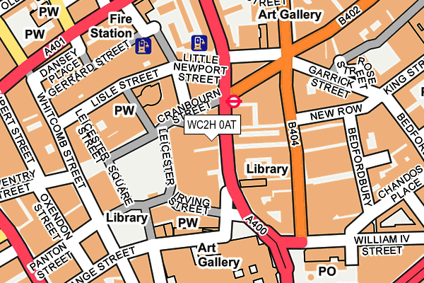 WC2H 0AT map - OS OpenMap – Local (Ordnance Survey)