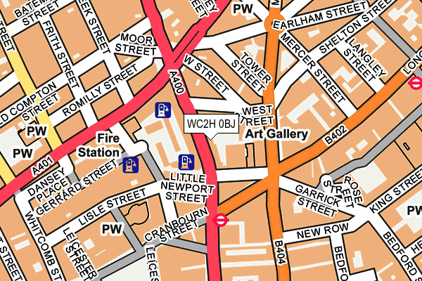 WC2H 0BJ map - OS OpenMap – Local (Ordnance Survey)