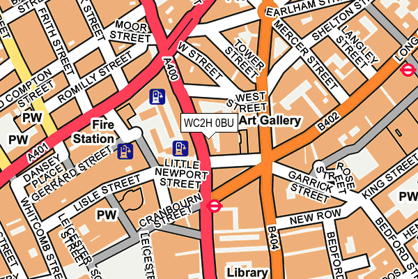 WC2H 0BU map - OS OpenMap – Local (Ordnance Survey)