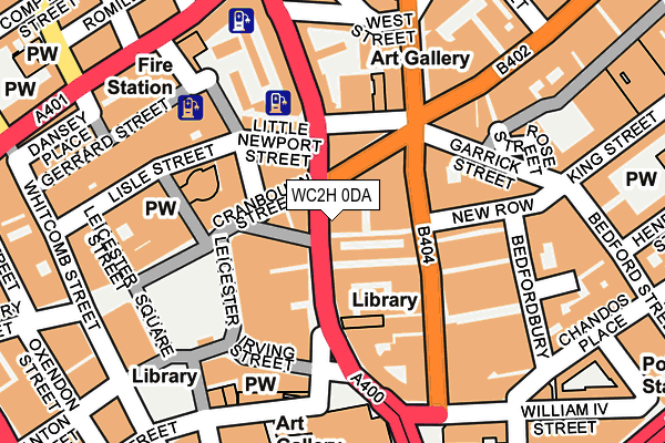 WC2H 0DA map - OS OpenMap – Local (Ordnance Survey)
