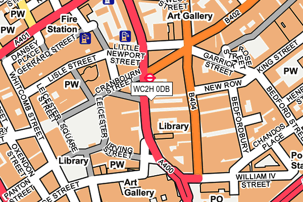 WC2H 0DB map - OS OpenMap – Local (Ordnance Survey)