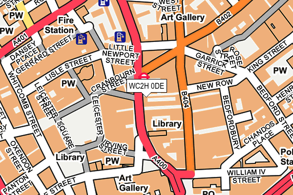 WC2H 0DE map - OS OpenMap – Local (Ordnance Survey)