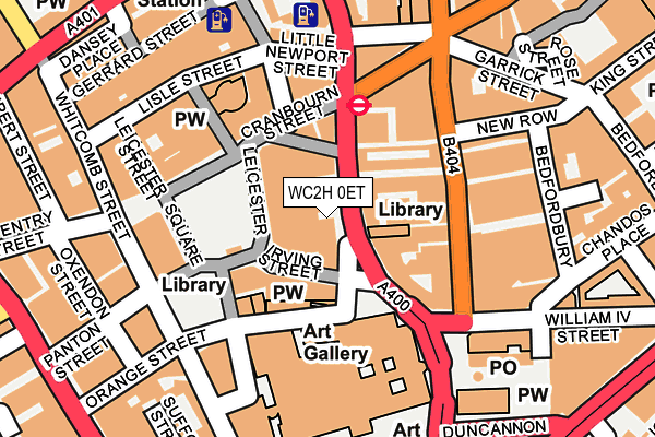 WC2H 0ET map - OS OpenMap – Local (Ordnance Survey)