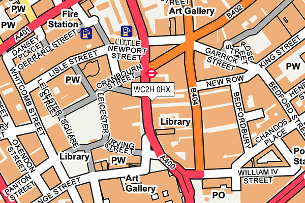 WC2H 0HX map - OS OpenMap – Local (Ordnance Survey)