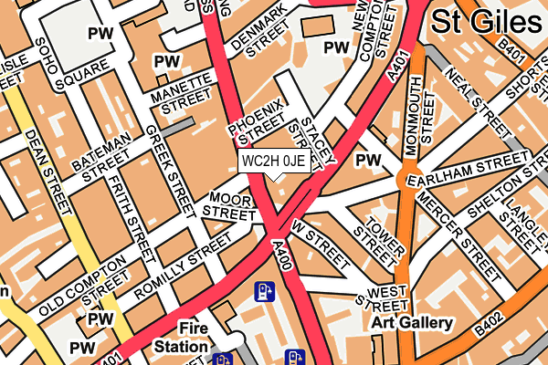 WC2H 0JE map - OS OpenMap – Local (Ordnance Survey)