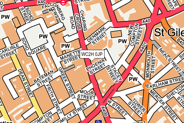 WC2H 0JP map - OS OpenMap – Local (Ordnance Survey)