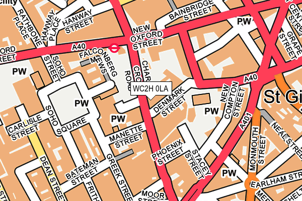 WC2H 0LA map - OS OpenMap – Local (Ordnance Survey)