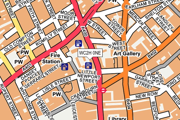WC2H 0NE map - OS OpenMap – Local (Ordnance Survey)