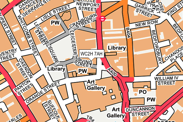 WC2H 7AH map - OS OpenMap – Local (Ordnance Survey)