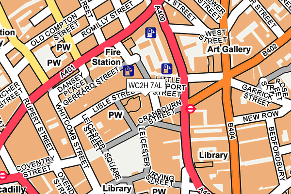 WC2H 7AL map - OS OpenMap – Local (Ordnance Survey)