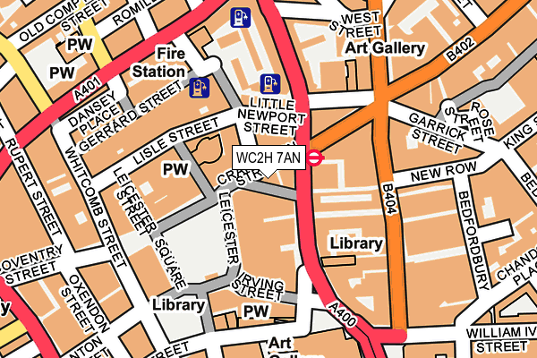 WC2H 7AN map - OS OpenMap – Local (Ordnance Survey)