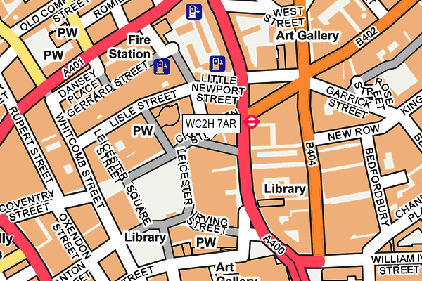 WC2H 7AR map - OS OpenMap – Local (Ordnance Survey)