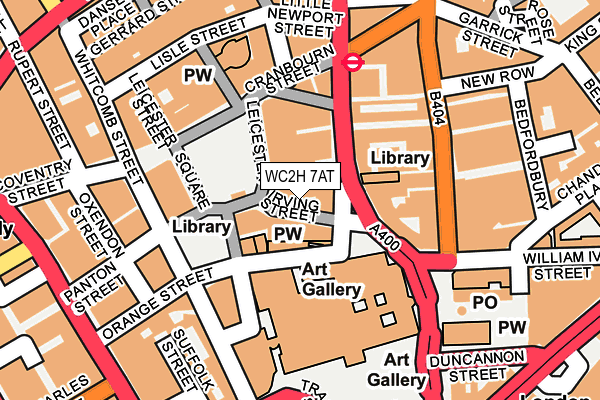WC2H 7AT map - OS OpenMap – Local (Ordnance Survey)