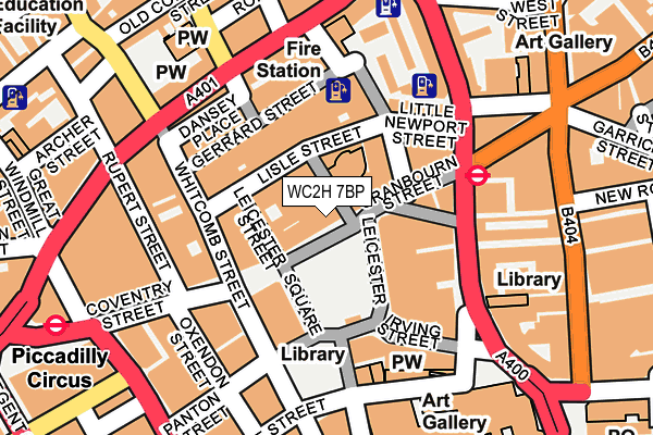 WC2H 7BP map - OS OpenMap – Local (Ordnance Survey)