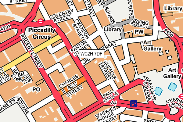 WC2H 7DF map - OS OpenMap – Local (Ordnance Survey)