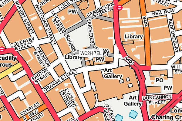 WC2H 7EL map - OS OpenMap – Local (Ordnance Survey)
