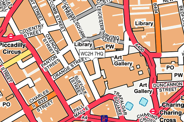 WC2H 7HQ map - OS OpenMap – Local (Ordnance Survey)