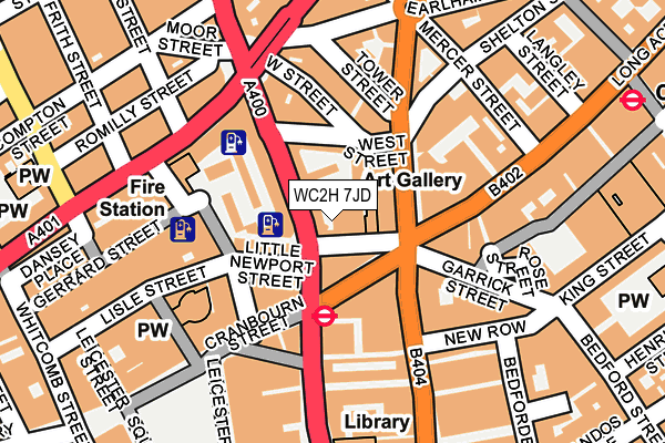 WC2H 7JD map - OS OpenMap – Local (Ordnance Survey)