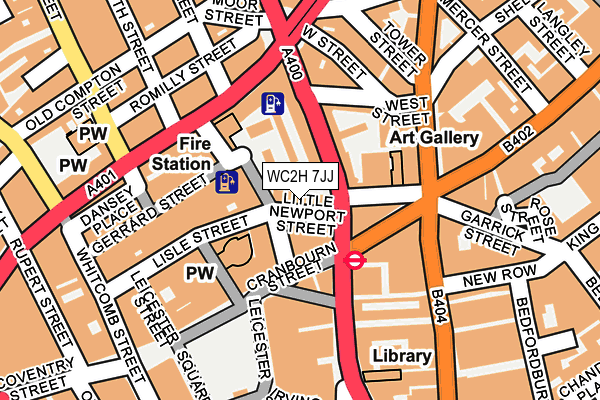 WC2H 7JJ map - OS OpenMap – Local (Ordnance Survey)