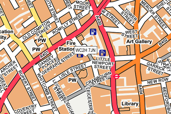 WC2H 7JN map - OS OpenMap – Local (Ordnance Survey)