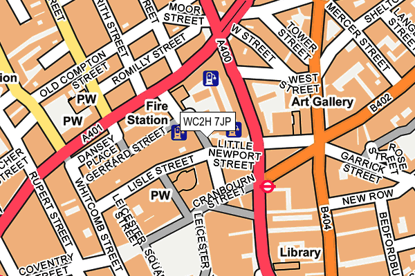 WC2H 7JP map - OS OpenMap – Local (Ordnance Survey)