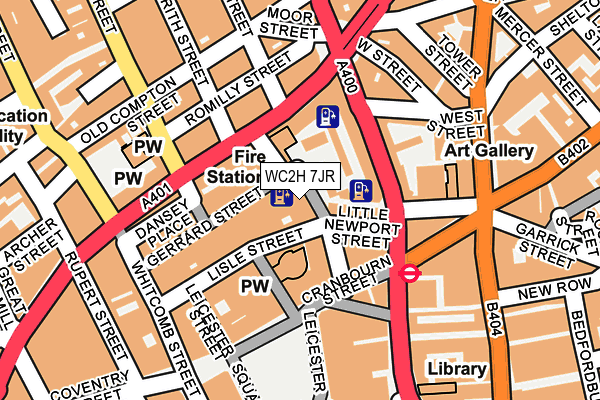 WC2H 7JR map - OS OpenMap – Local (Ordnance Survey)