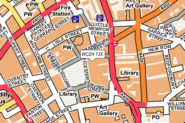 WC2H 7JX map - OS OpenMap – Local (Ordnance Survey)