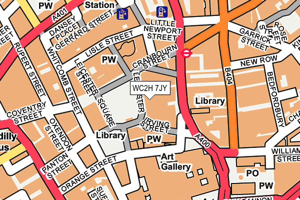 WC2H 7JY map - OS OpenMap – Local (Ordnance Survey)