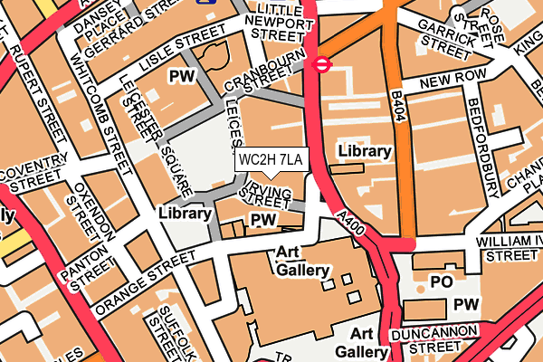 WC2H 7LA map - OS OpenMap – Local (Ordnance Survey)
