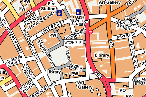 WC2H 7LE map - OS OpenMap – Local (Ordnance Survey)