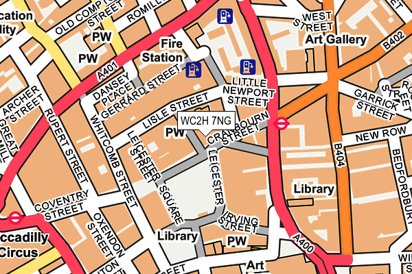 WC2H 7NG map - OS OpenMap – Local (Ordnance Survey)
