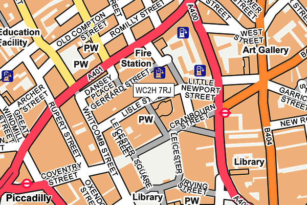 WC2H 7RJ map - OS OpenMap – Local (Ordnance Survey)