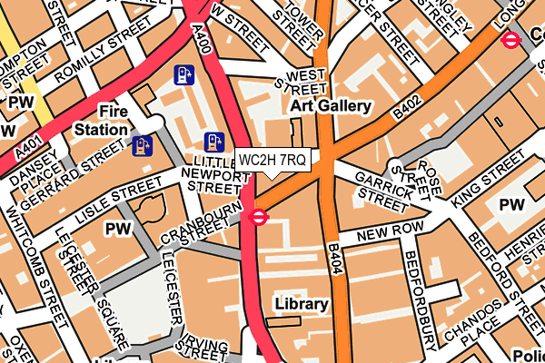 WC2H 7RQ map - OS OpenMap – Local (Ordnance Survey)