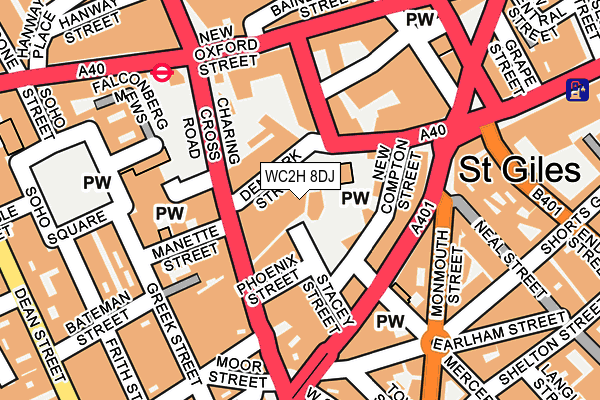 WC2H 8DJ map - OS OpenMap – Local (Ordnance Survey)