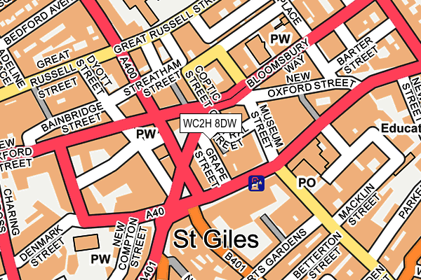 WC2H 8DW map - OS OpenMap – Local (Ordnance Survey)