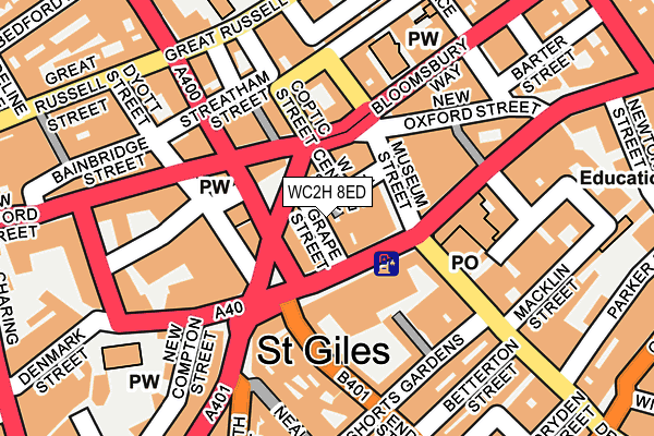 WC2H 8ED map - OS OpenMap – Local (Ordnance Survey)
