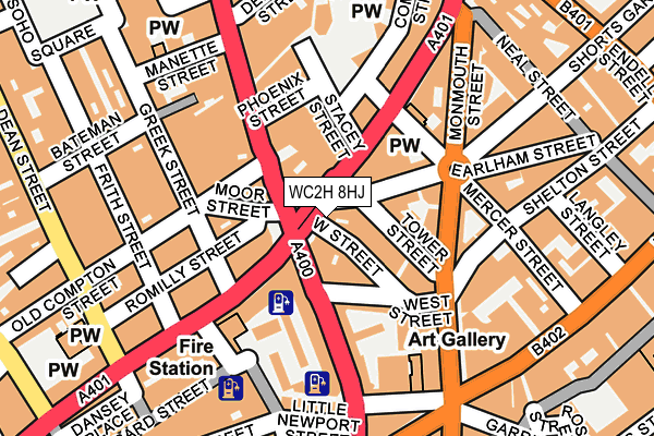 WC2H 8HJ map - OS OpenMap – Local (Ordnance Survey)