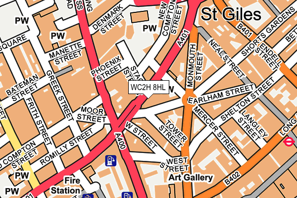 WC2H 8HL map - OS OpenMap – Local (Ordnance Survey)