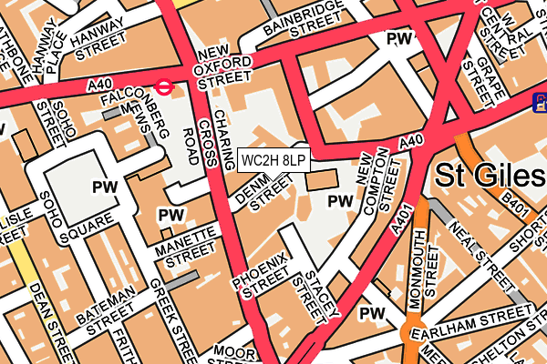 WC2H 8LP map - OS OpenMap – Local (Ordnance Survey)