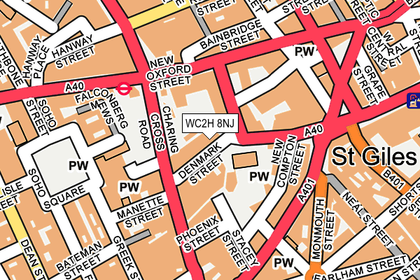 WC2H 8NJ map - OS OpenMap – Local (Ordnance Survey)
