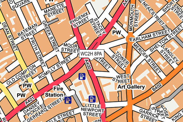 WC2H 8PA map - OS OpenMap – Local (Ordnance Survey)