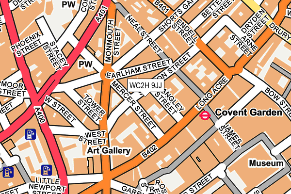 WC2H 9JJ map - OS OpenMap – Local (Ordnance Survey)