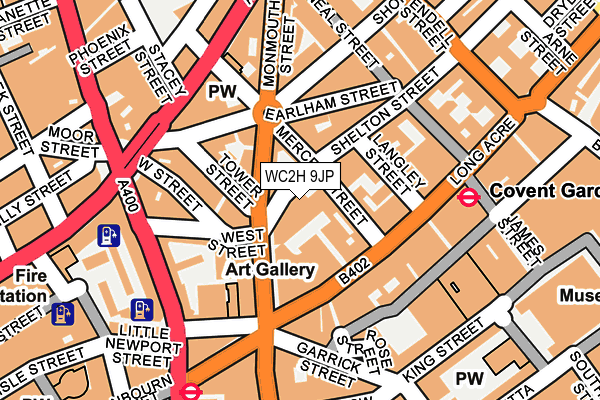 WC2H 9JP map - OS OpenMap – Local (Ordnance Survey)